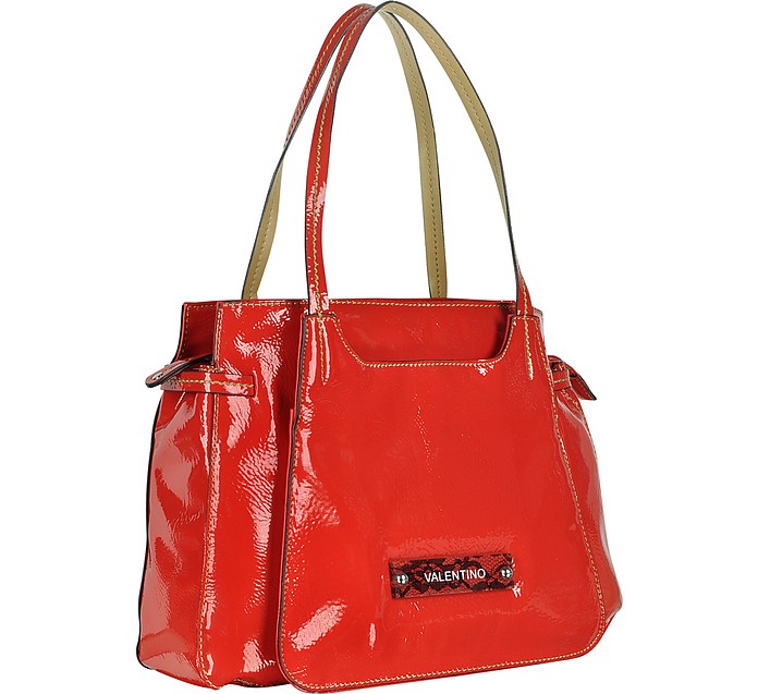 Valentino by Mario Valentino Allure - Large Patent Eco Leather Shoulder ...