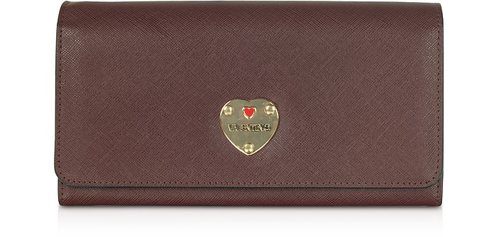 Cross-grain Eco Leather Flap Wallet - Valentino by Mario Valentino