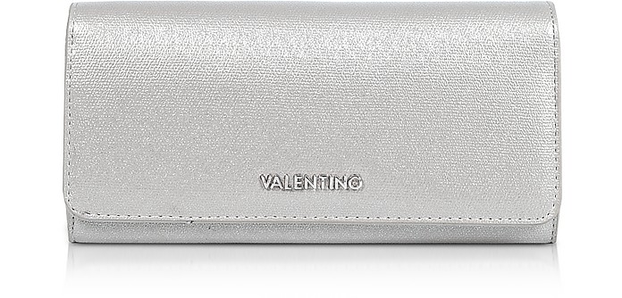 Marilyn Metallic Grainy Eco Leather Flap Wallet - Valentino by Mario Valentino