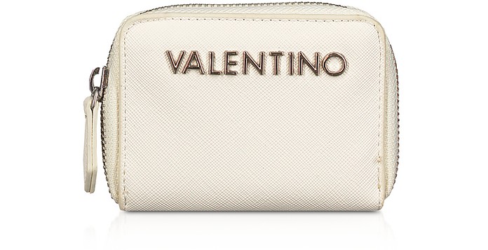 Divina Saffiano Eco Leather Zip-Around Coin Purse - Valentino by Mario Valentino