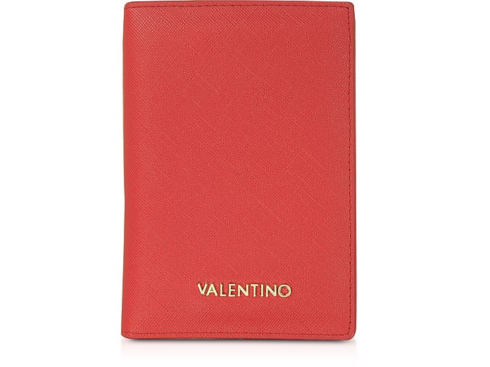 Sea Saffiano Eco Leather Passport Holder - Valentino by Mario Valentino