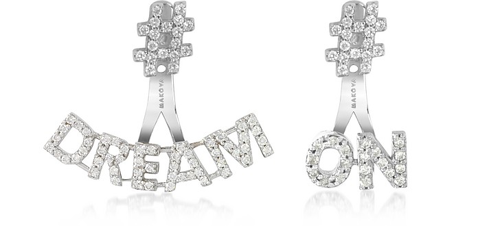 #Dream #On 18K Gold & 0.82 ctw Diamonds Earrings - Makova Jewelry