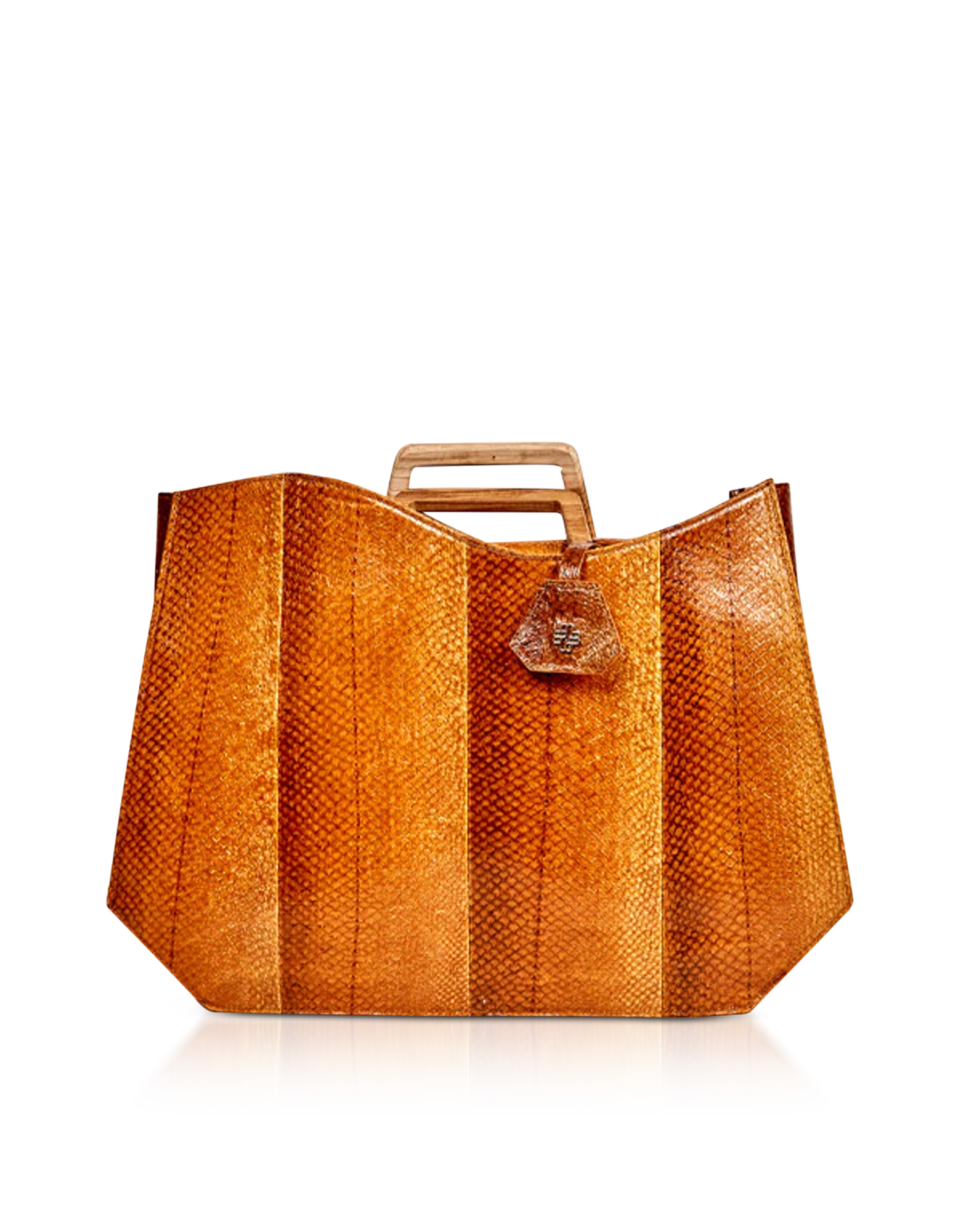 Mayu Salmon Leather Esmeralda Tote Bag