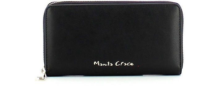 Black Felice Zip Around Wallet - Manila Grace