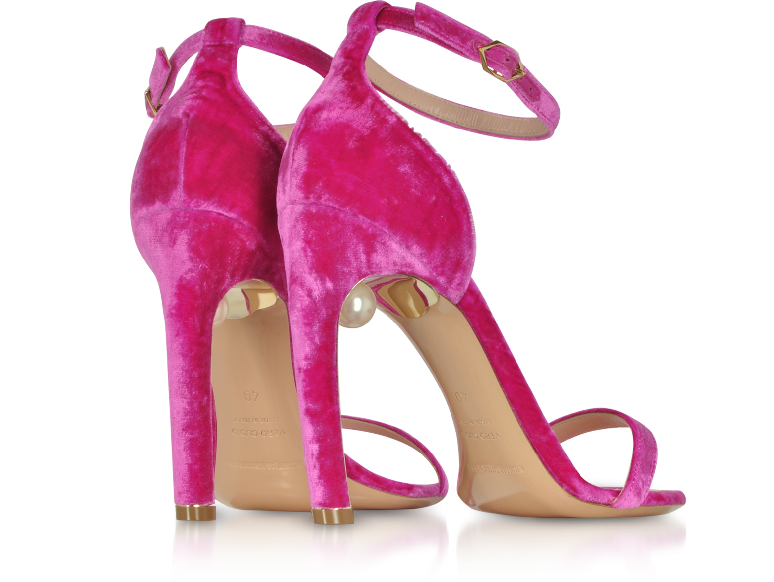 This neon satin pink Nicholas Kirkwood sandals is a must have