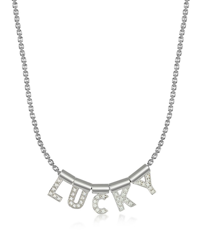 Sterling Silver and Swarovski Zirconia Lucky Necklace - Nomination