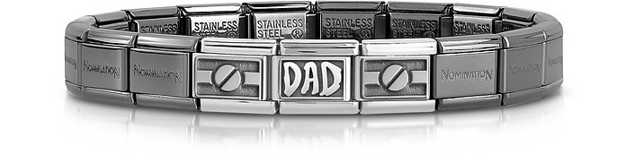 Classic Dad Composable Stainless Steel and Sterling Silver Men's Bracelet - Nomination
