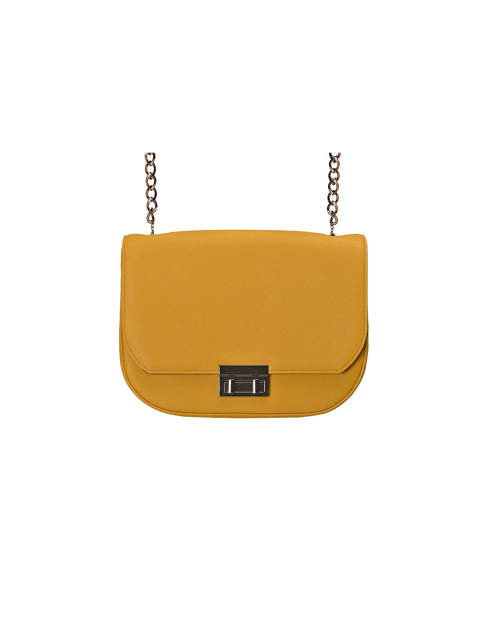 Anema Designer Handbags Ischia Mia - Corn Leather And Rpet Crossbody Bag In Jaune