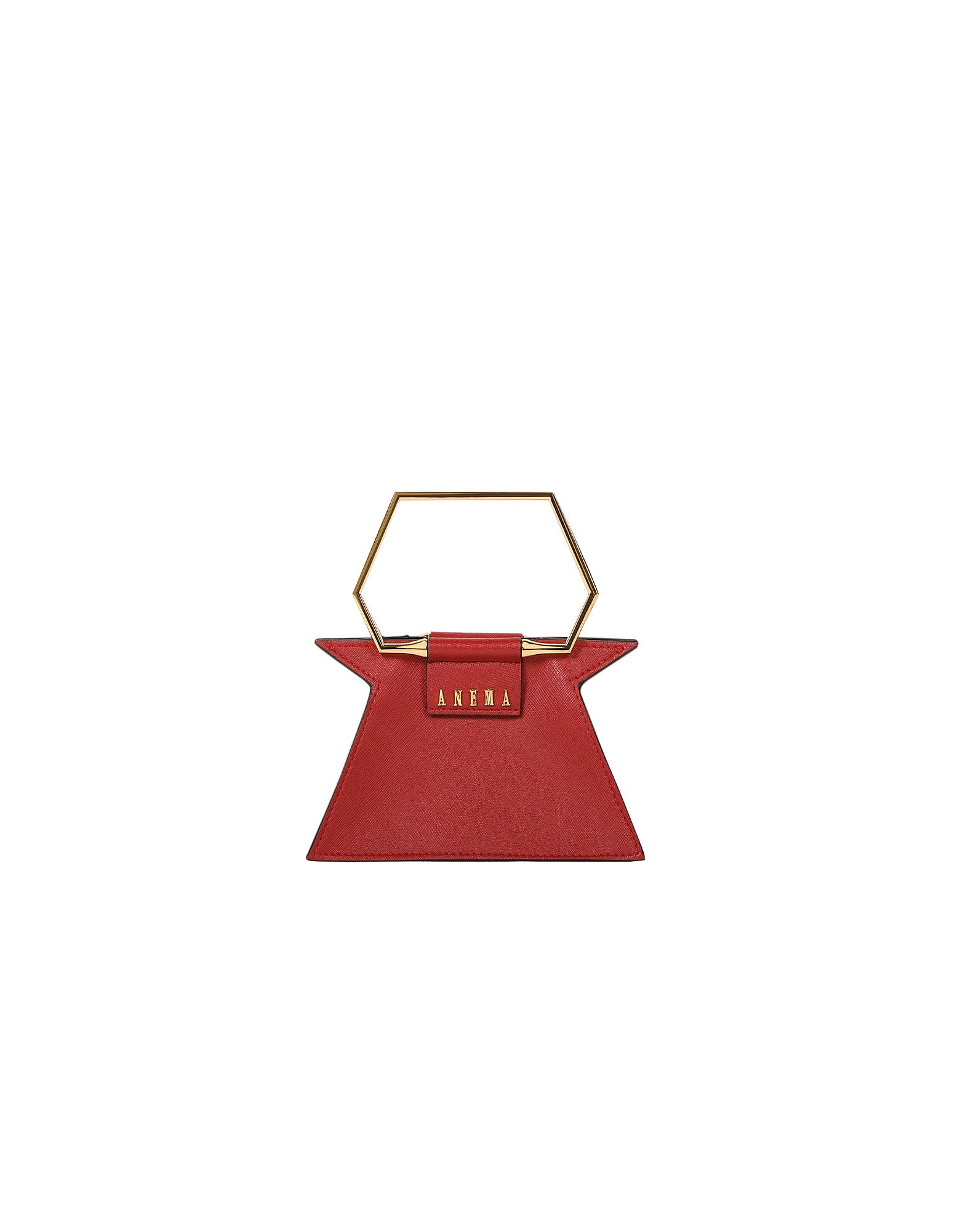 Anema Designer Handbags Mini Sibilla - Top Handle Bag In Rouge