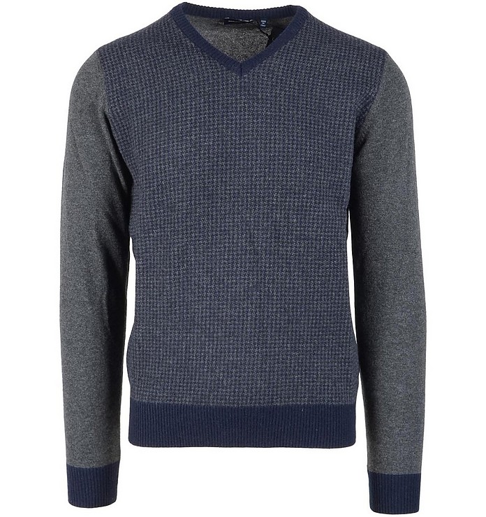 Men's Blue / Gray Sweater - Angelo Nardelli