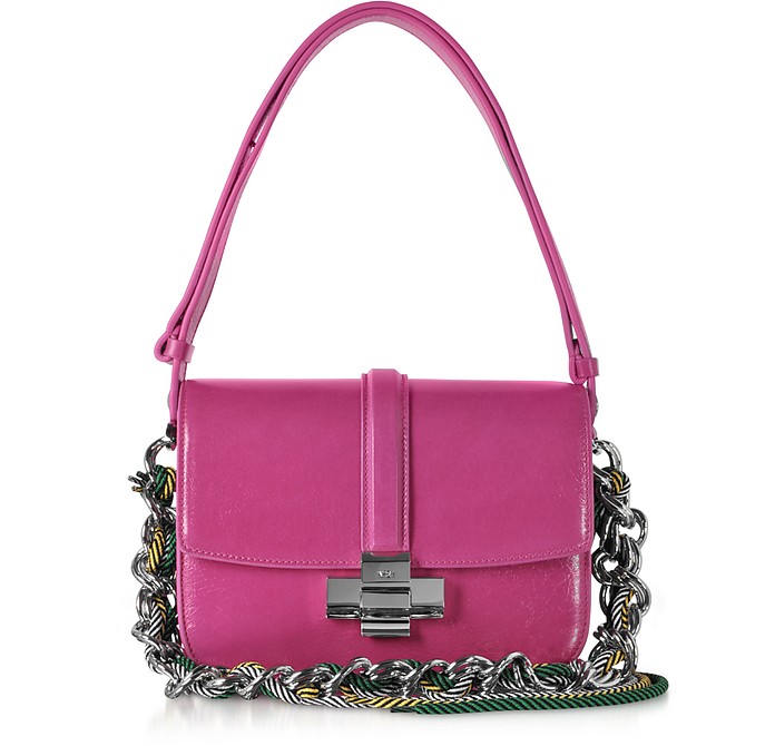 Fuchsia Leather Lolita Bag - N°21 / kFgD[m