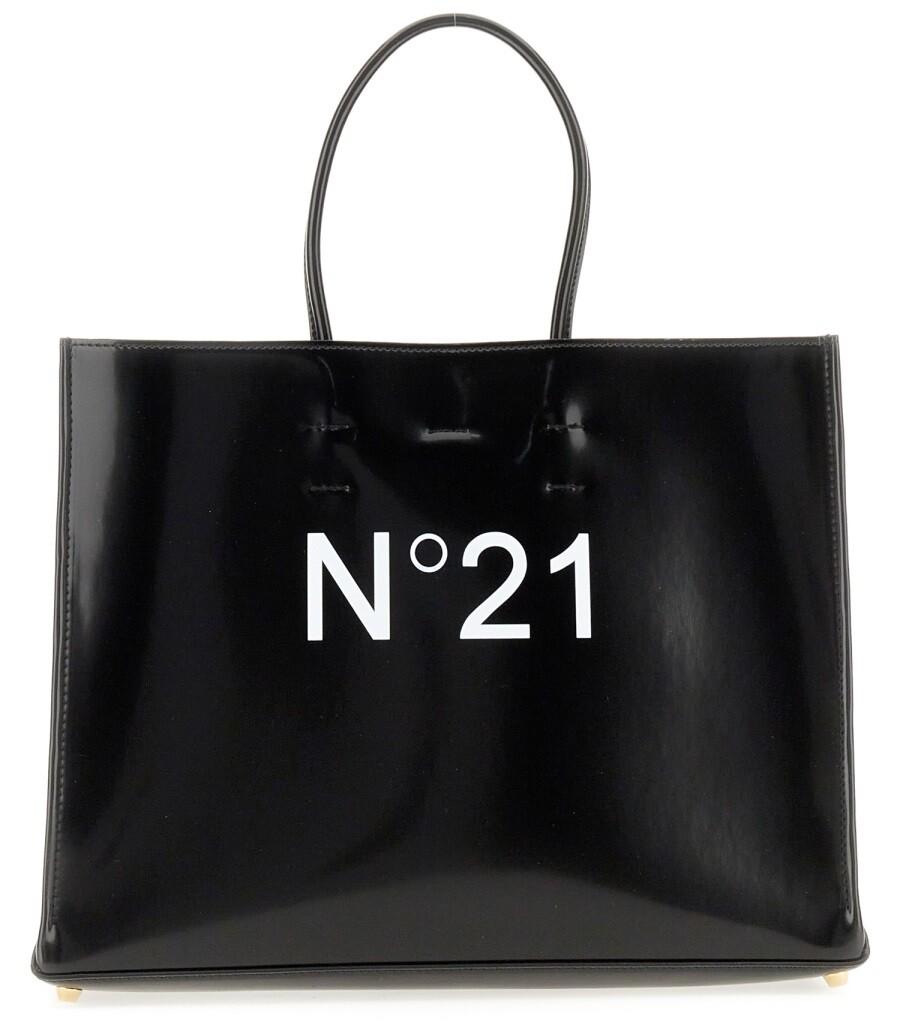 N°21 Maxi Shopping Bag With Slogan at FORZIERI
