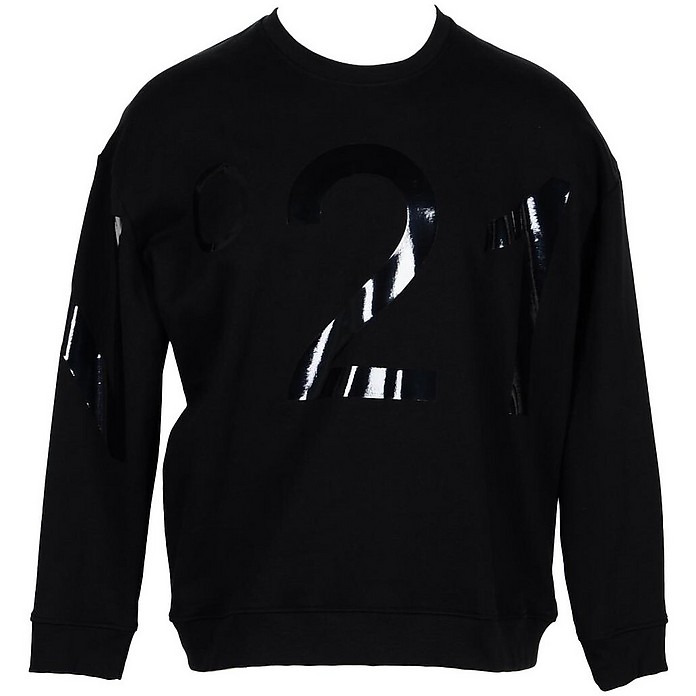 Black Cotton Men's Sweatshirt - N°21 