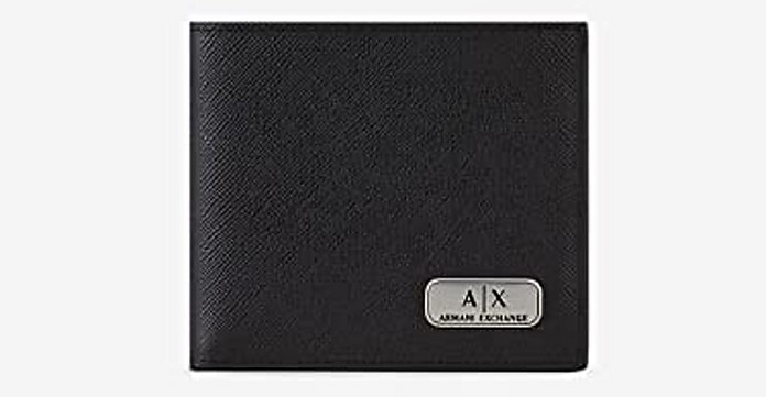 Black Leather Wallet - Armani Exchange