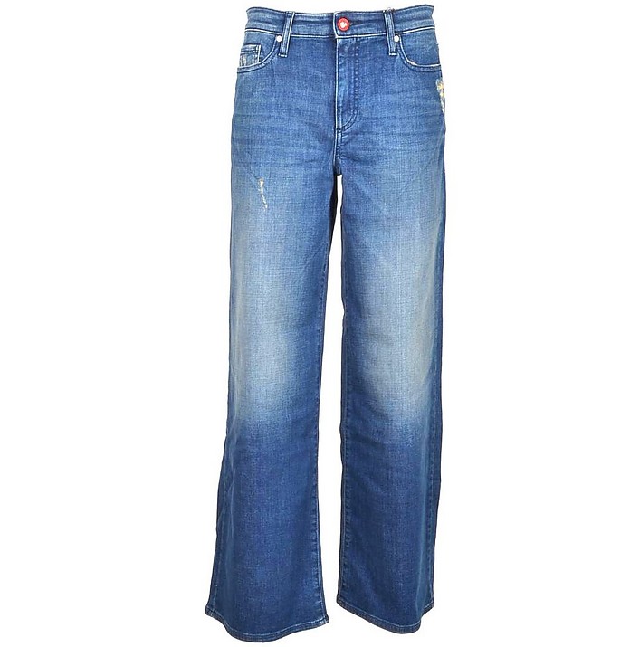 Blue Wide-Leg Women's Jeans - Armani Exchange