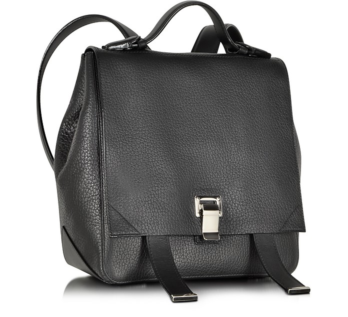 Proenza Schouler Black PS Courier Small Leather Backpack at FORZIERI