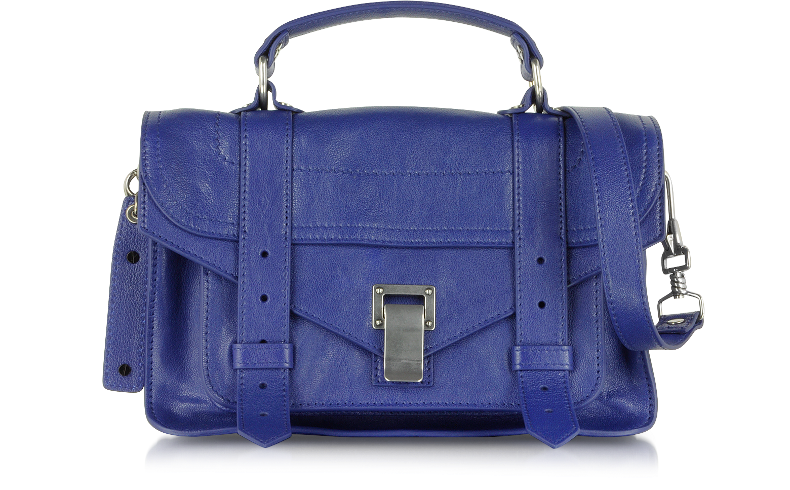 Proenza Schouler PS1 Tiny Violet Lux Leather Satchel Bag at FORZIERI