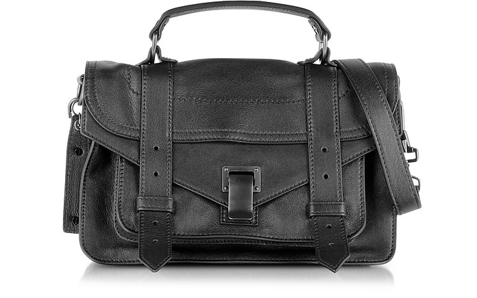 PS1 Tiny Black Lux Leather Satchel Bag - Proenza Schouler