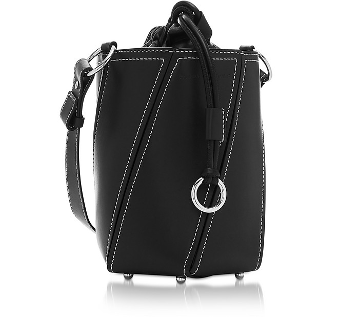 Black Small Hex Drawstring Bucket Bag - Proenza Schouler