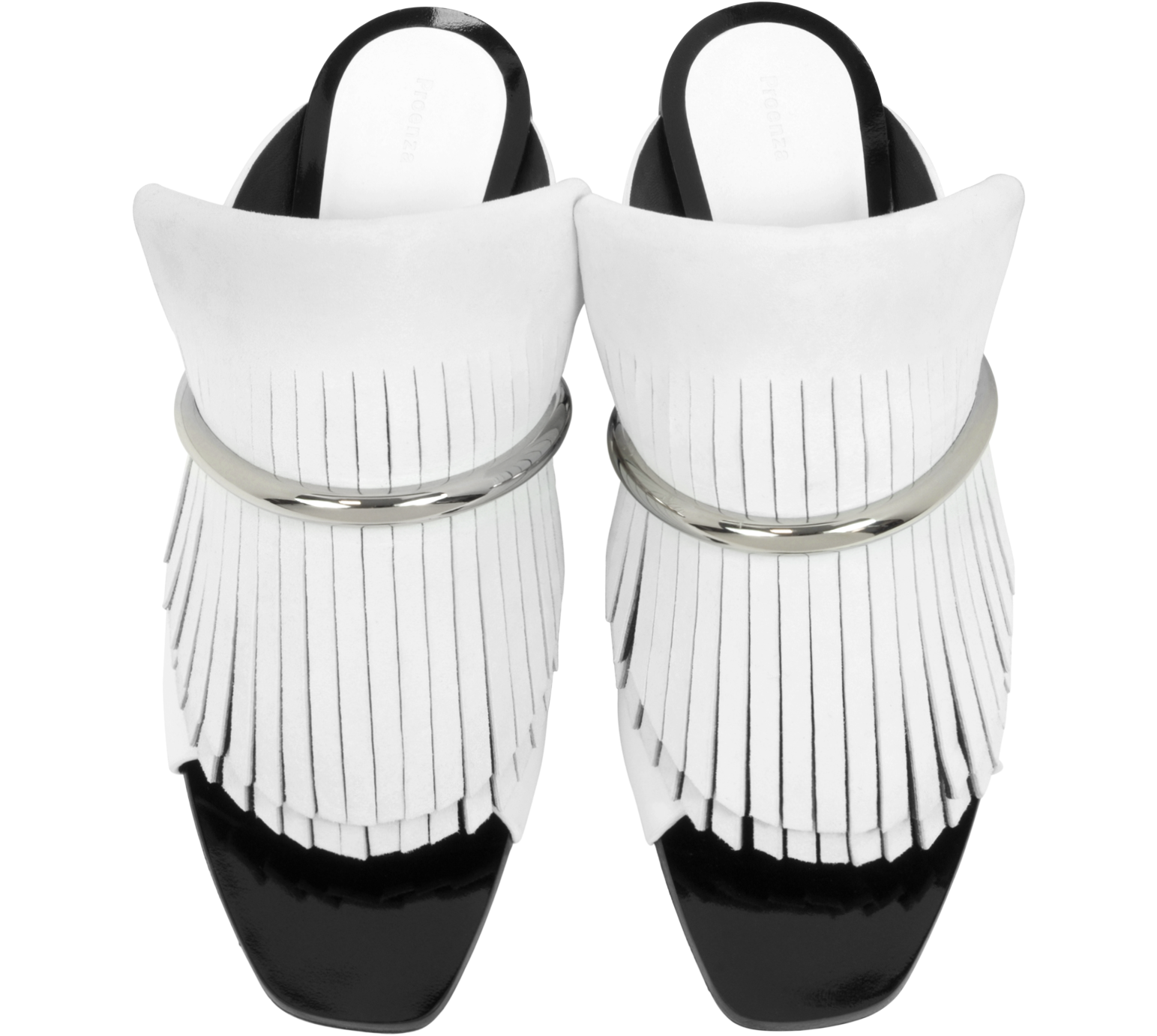Proenza Schouler White Leather and Suede Fringe Sandal 36 IT/EU at FORZIERI