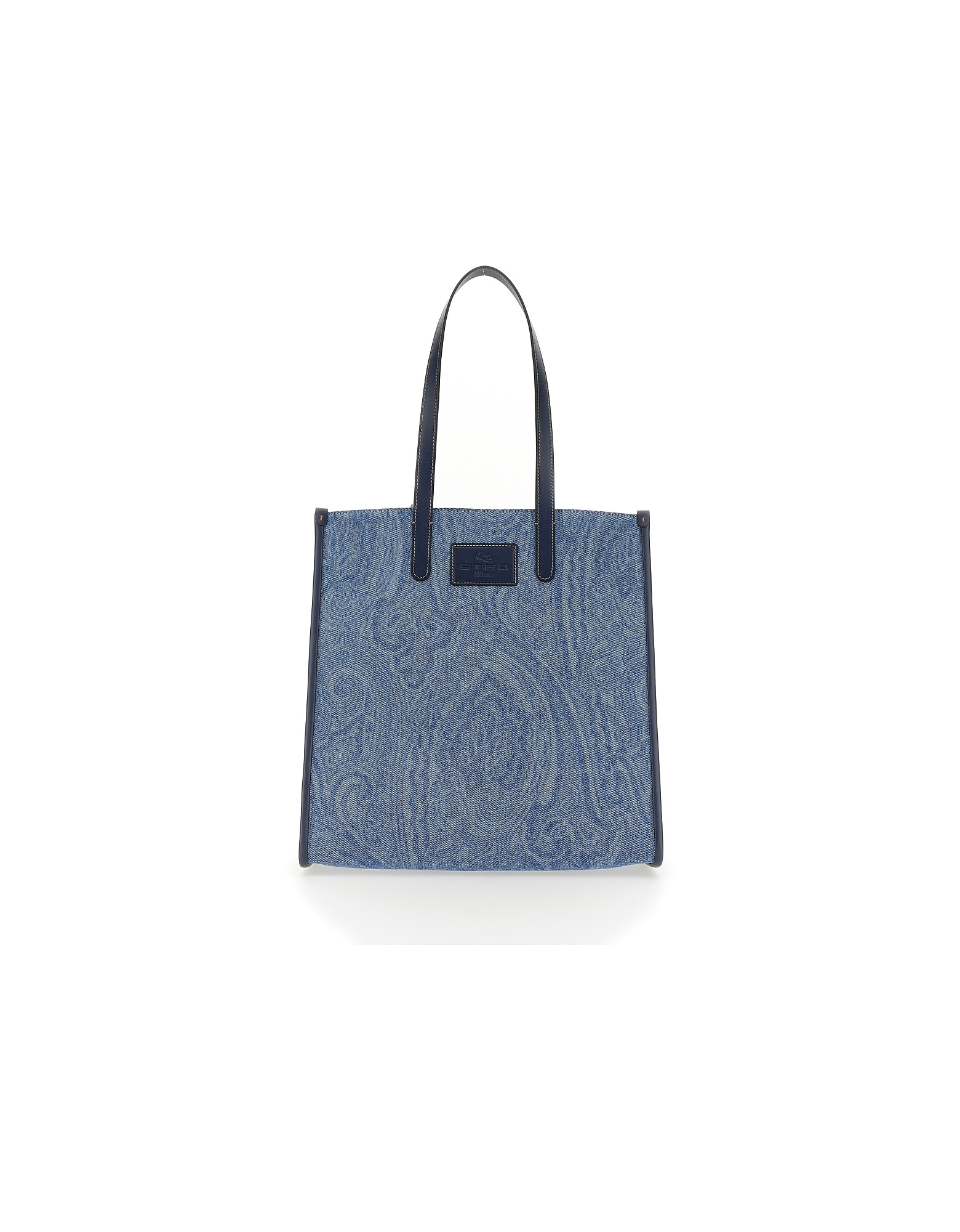 Etro Tote Bag With Print In Bleu