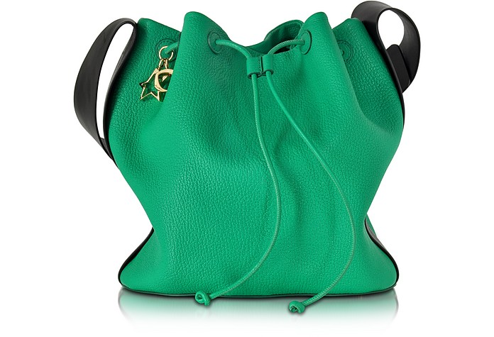 Mint Green Goatskin Bucket Bag - Corto Moltedo