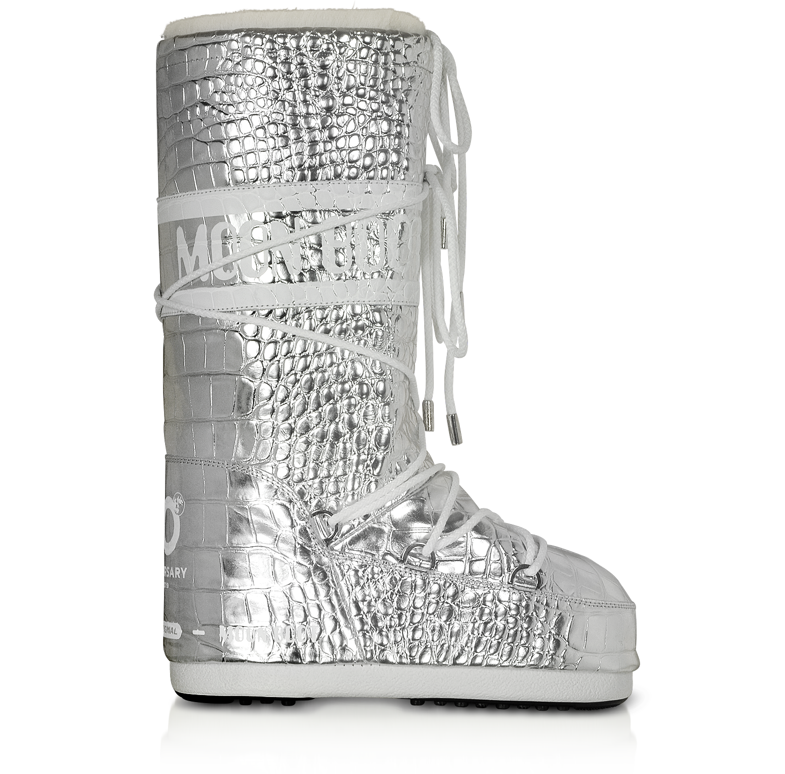 silver croc boots