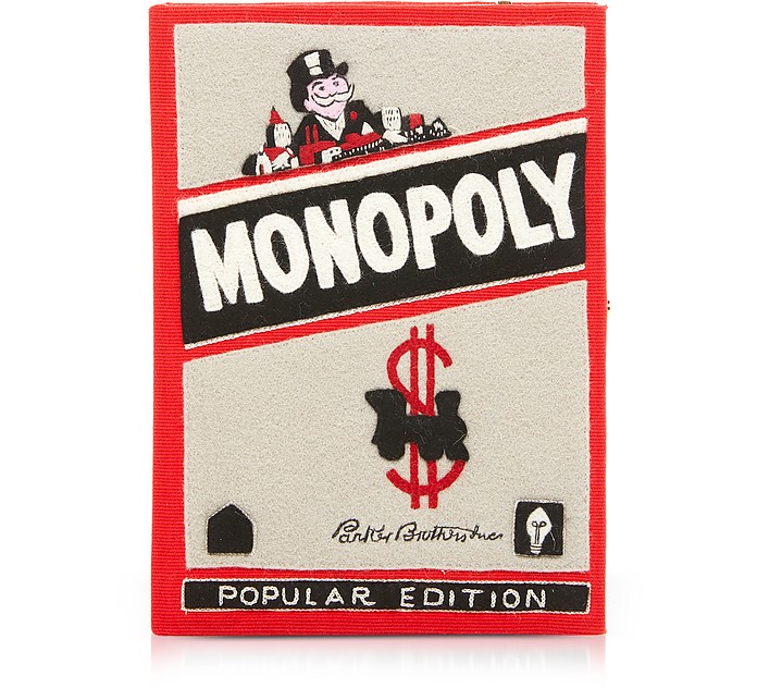 Monopoly Popular Book Clutch aus Baumwolle und Filz - Olympia Le-Tan
