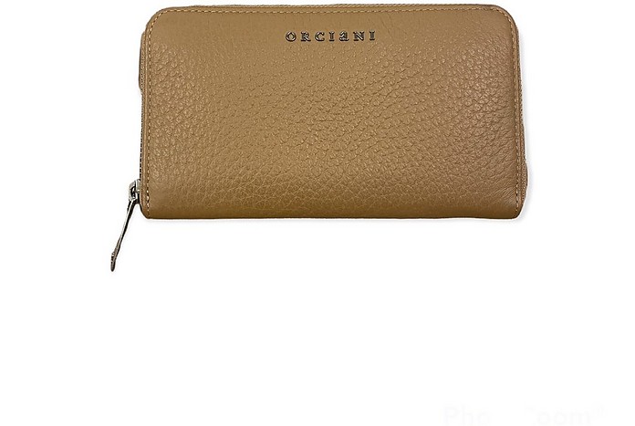 Caramel Leather Wallet w/RFID Protection - Orciani