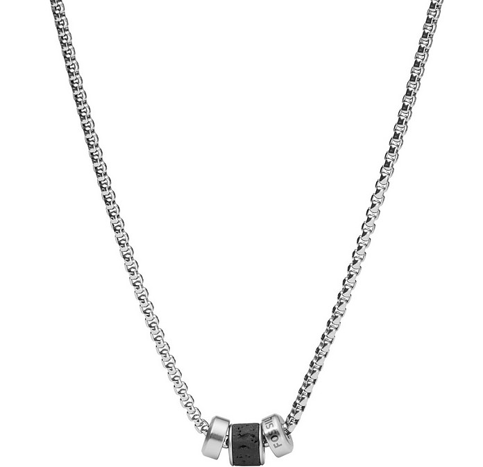 Mens Dress Stainless Steel Men's Necklace - Fossil