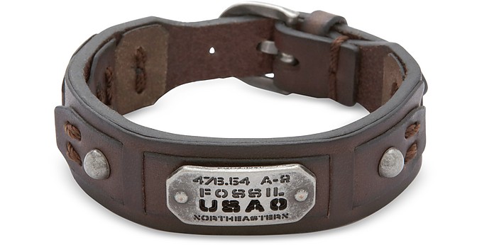 Leather USAO Men's Bracelet - Fossil