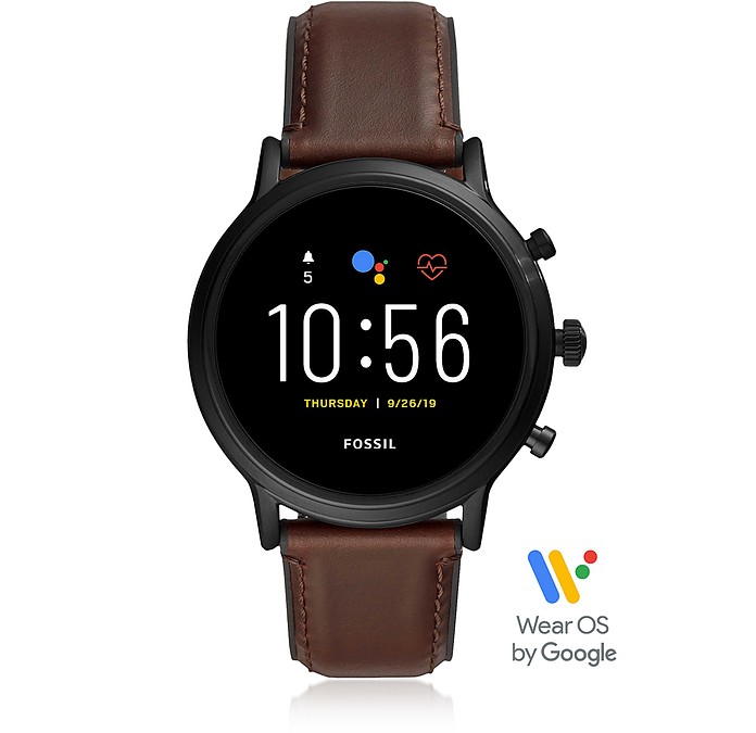 Black The Carlyle Hr Smartwatch w/Brown Leather Strap - Fossil / tHbV