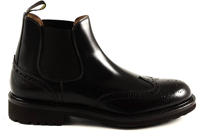 Brown Leather Men's Ankle Boots - Doucal's