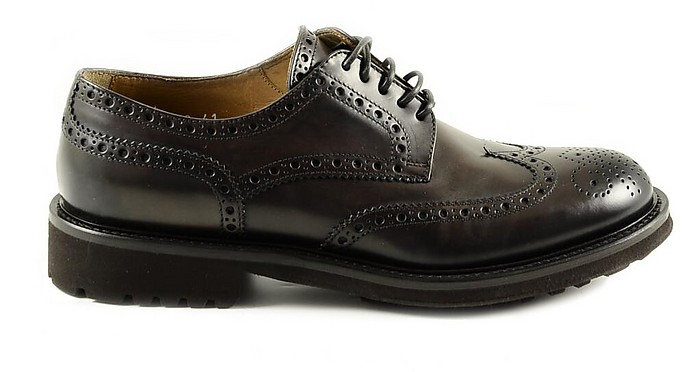 Brown Leather Men's Derby Shoes - Doucal's