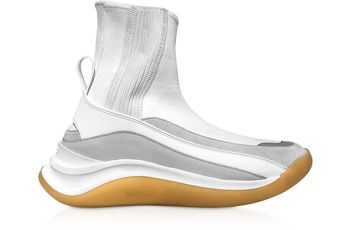 White Ovada Socks Sneakers - SportMax / X|[c}bNX