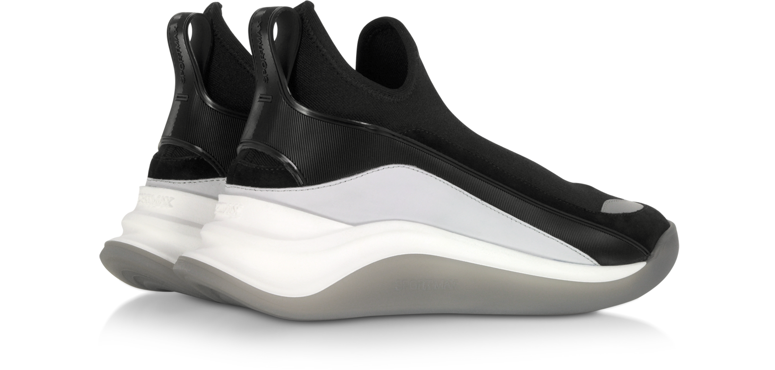 SportMax Black High-Performance Futuristic Sneakers 35 EU (5 US | 2 UK ...