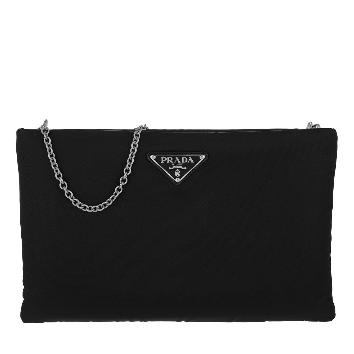 Prada Black Rouched Leather Clutch Bag. Pristine Condition. 12, Lot  #58574