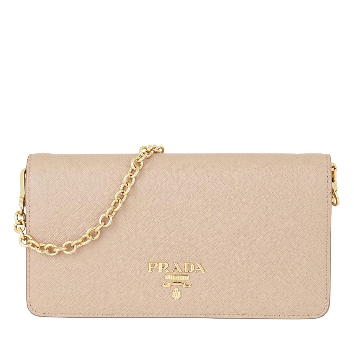 Prada Wallet on Chain Saffiano Leather - ShopStyle