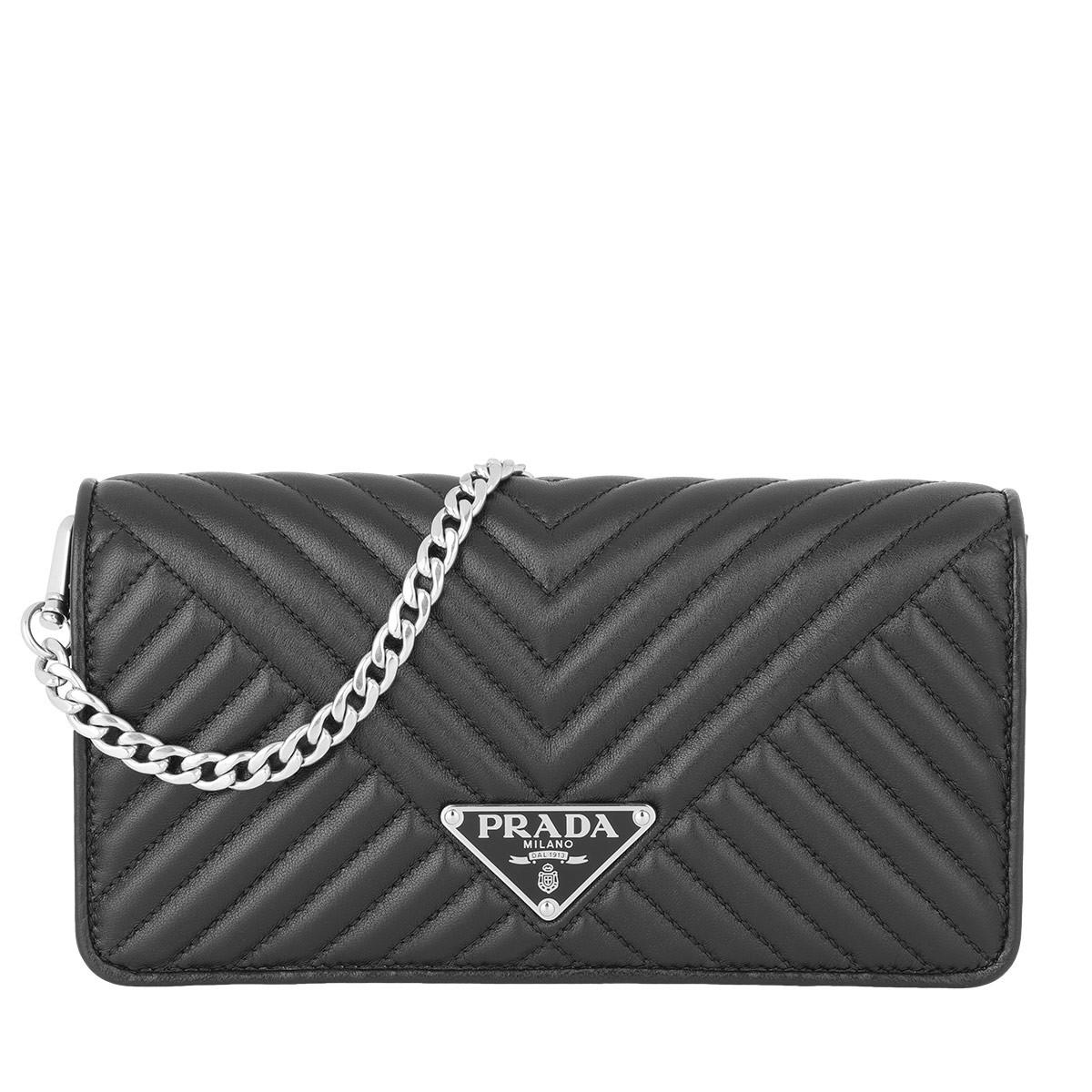 Prada Black Quilted Chain Wallet Bag Prada