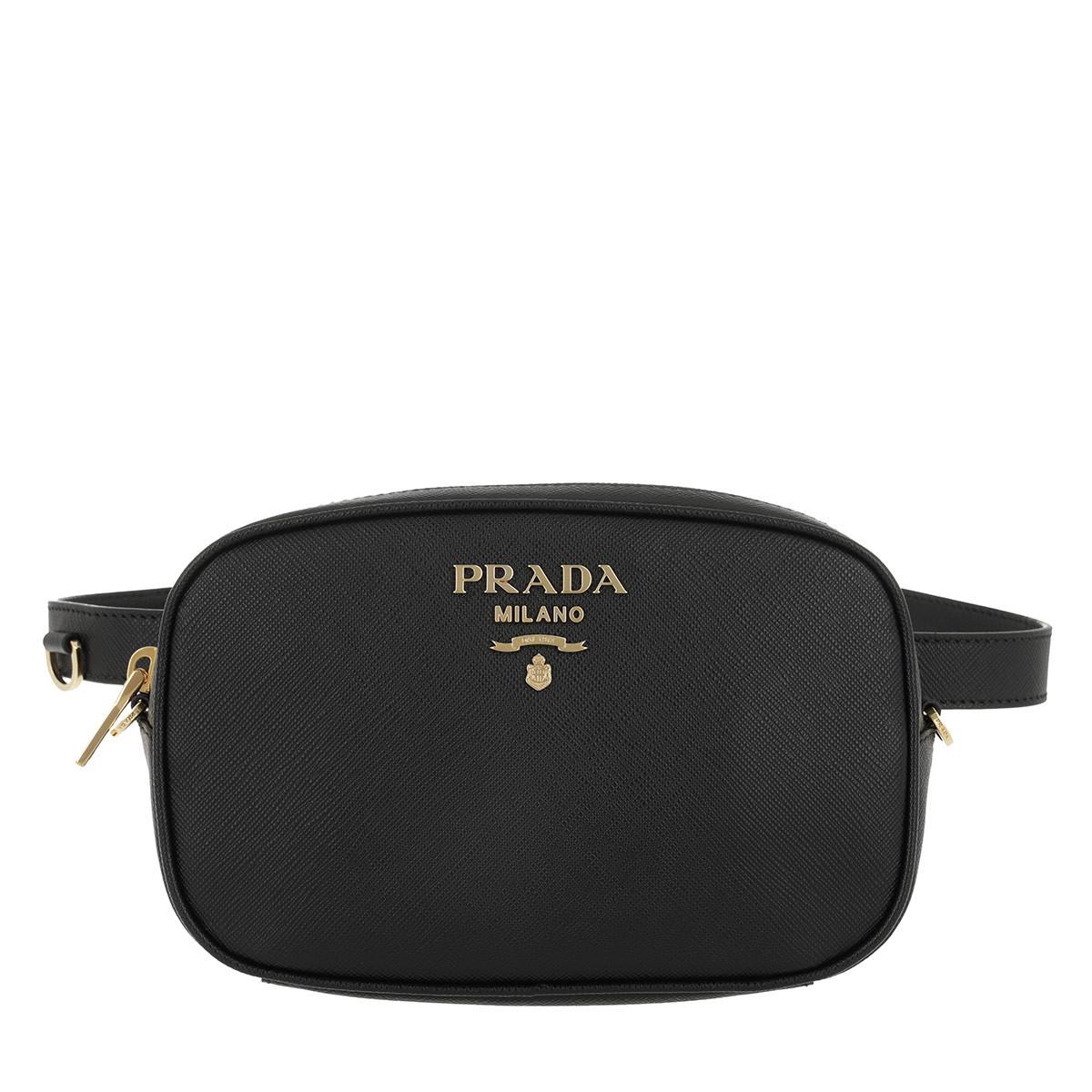 Prada Saffiano Leather Belt Bag Black w 