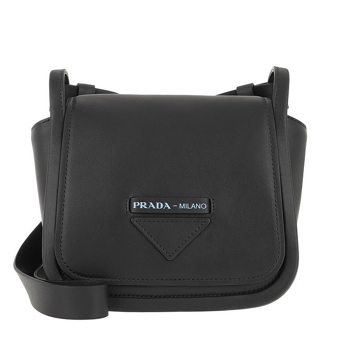 Crossbody Bag With Logo Leather Black - Prada / v_