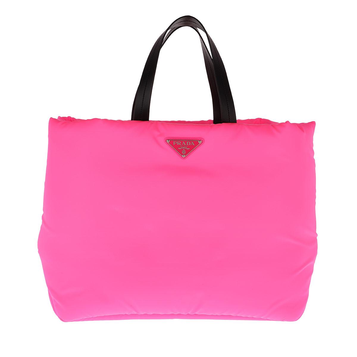 neon pink prada backpack