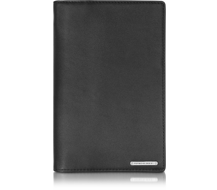 CL 2.0 Black Large Leather Travel Wallet w/Zip Pocket - Porsche Design