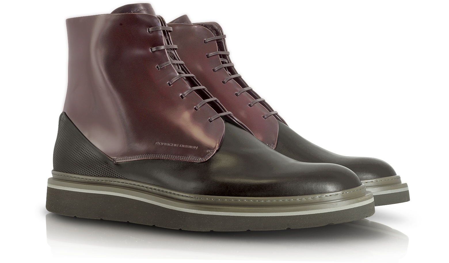 Burgundy Leather Ankle Boot 