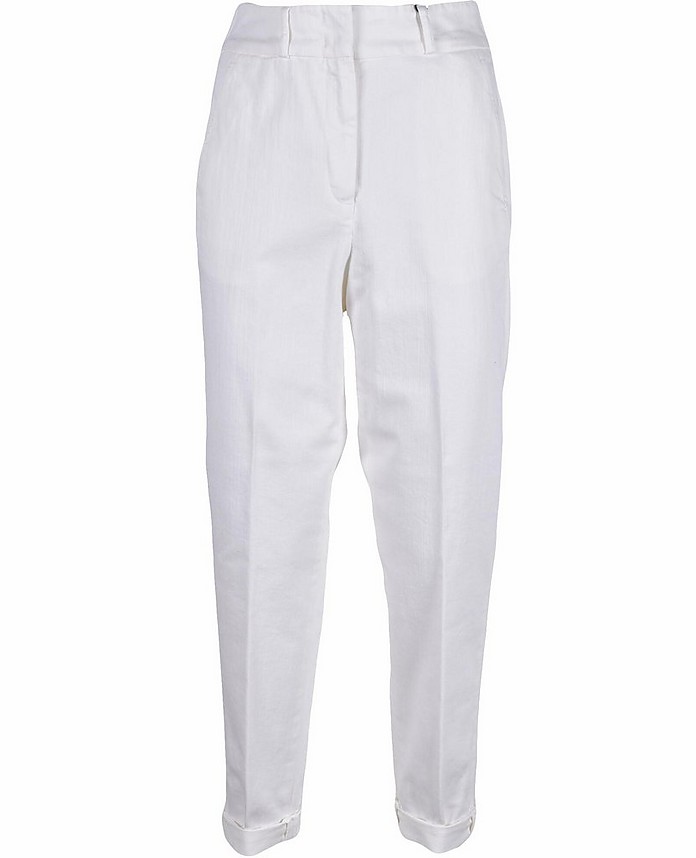 Women's White Pants - Cappellini