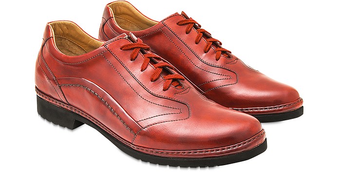 Zapatos Piel Hechos a Mano tono Rojo - Pakerson
