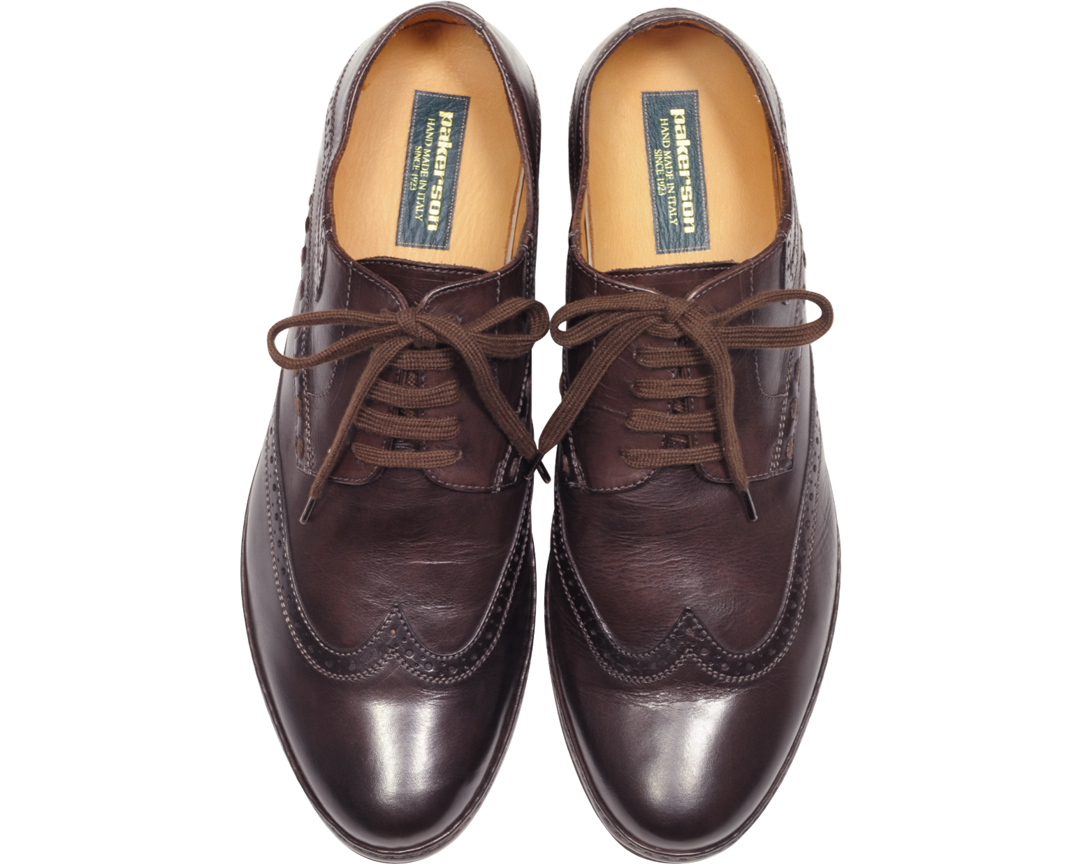 Dark Brown Leather Oxfords Made In Italy
