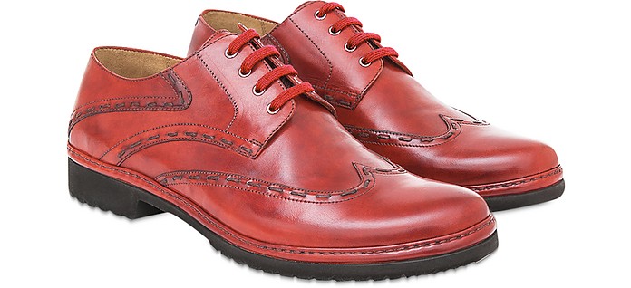 Red Cortona Derby Shoes - Pakerson