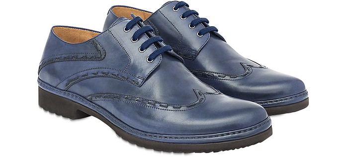 Blue Cortona Derby Shoes - Pakerson