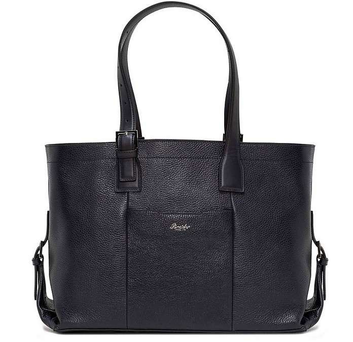 Pineider Designer Handbags 360 Leather Women's Tote Bag In Bleu